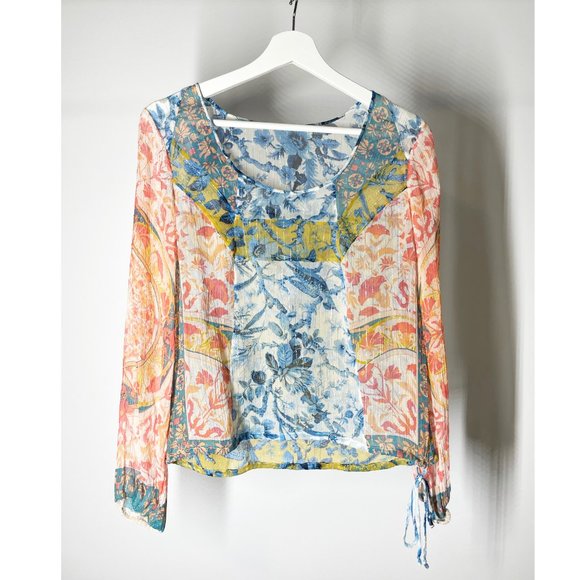 Colourful Sheer Blouse - Picture 1 of 4